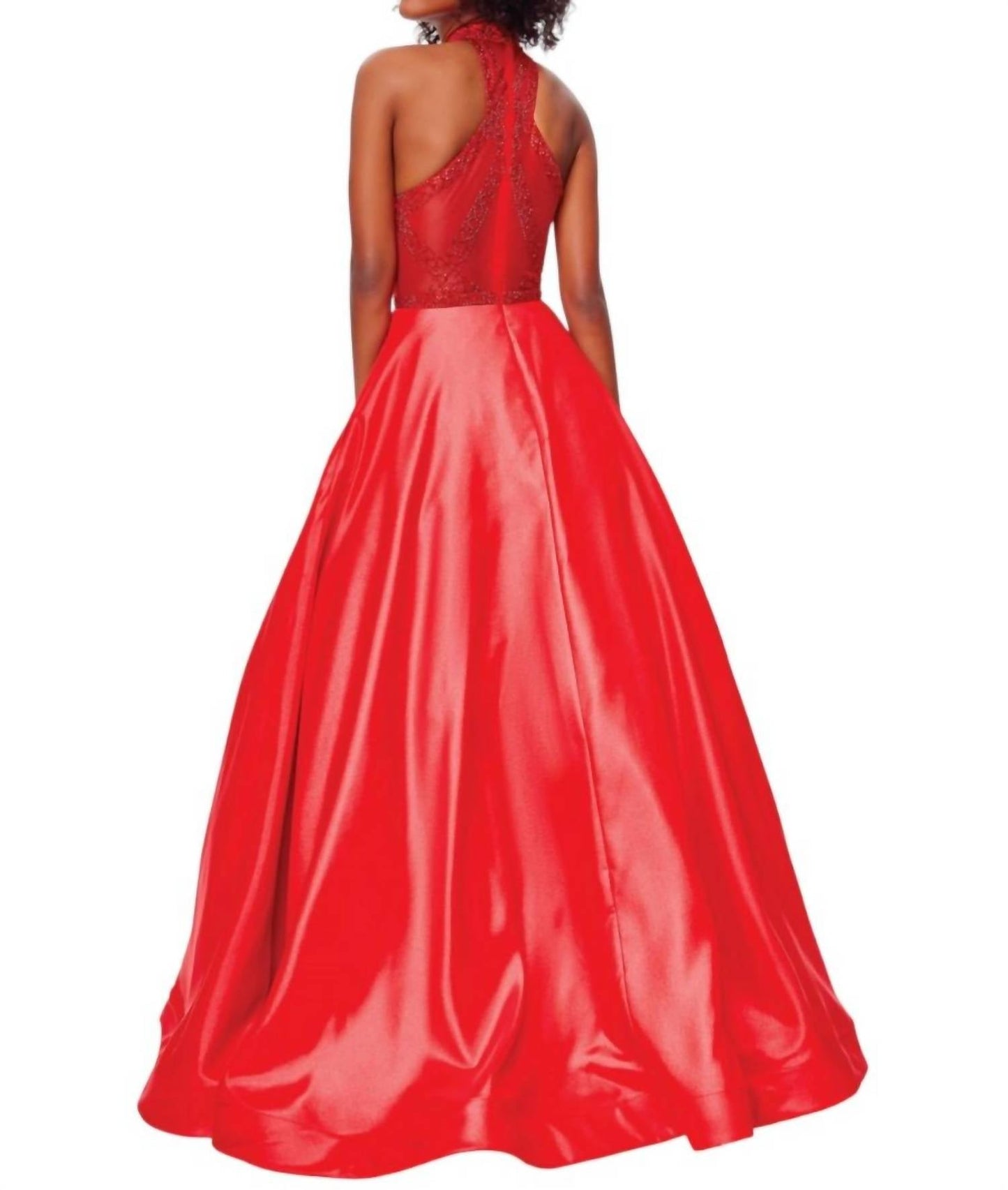 Glitzerndes Neckholder-Kleid