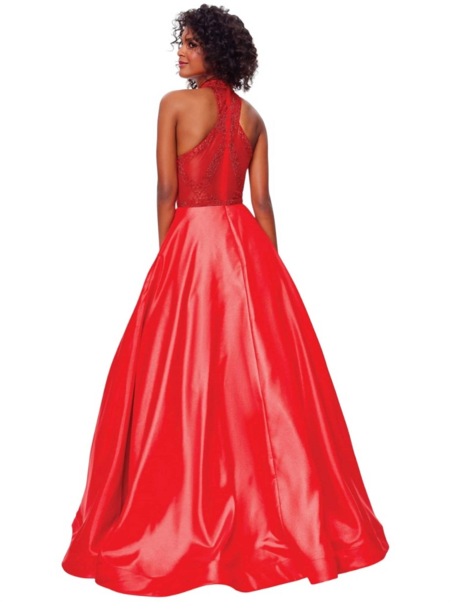 Glitzerndes Neckholder-Kleid
