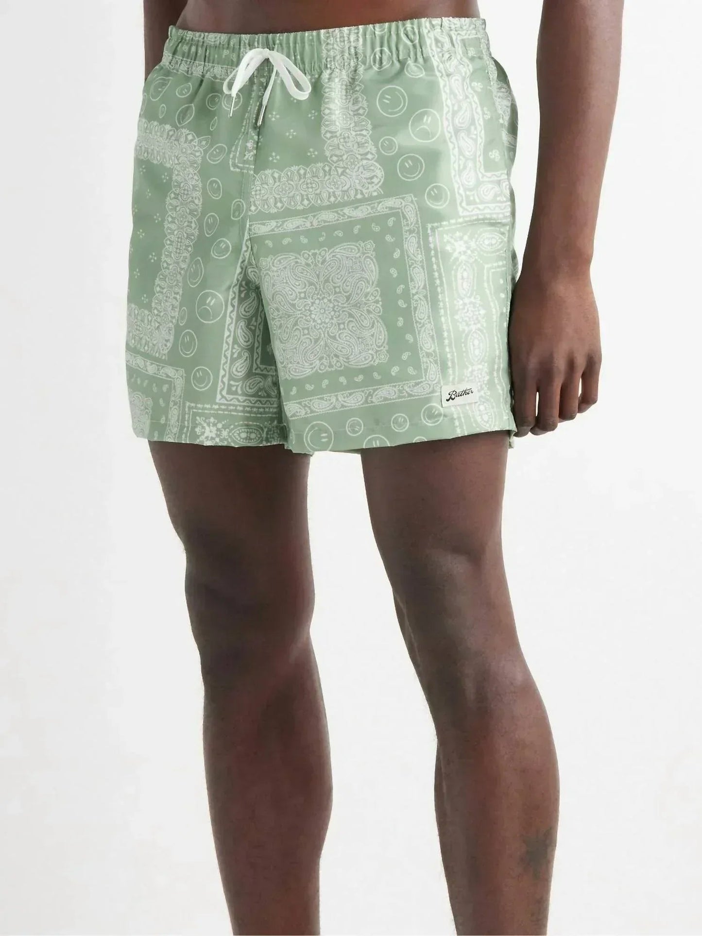 Paisley Lined Swim Trunks