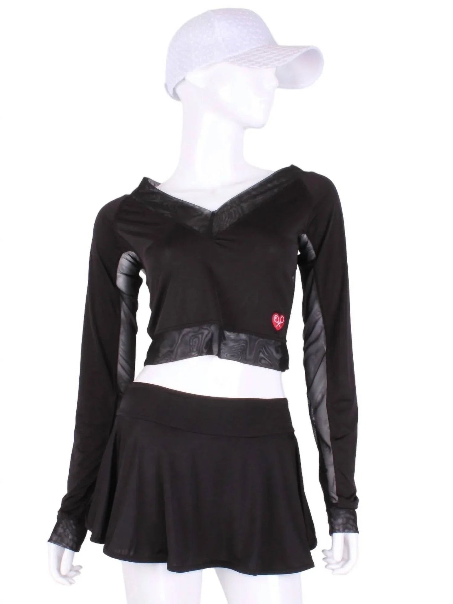 Women's Vee Mesh Crop Top