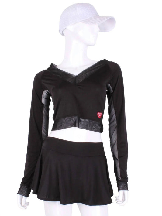 Women's Vee Mesh Crop Top