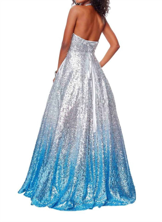 Neckholder-Ballkleid