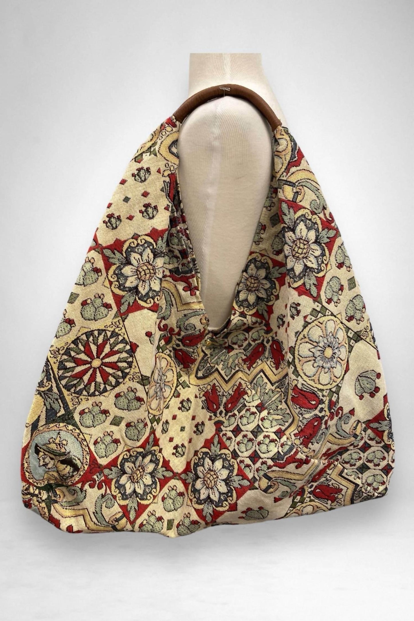 Giselle bedruckte Oversized Hobo Bag aus Baumwoll-Canvas für Damen