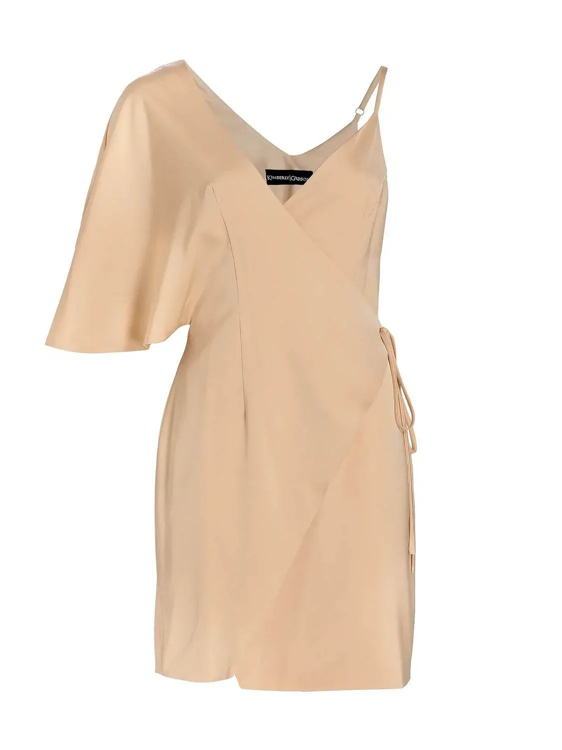 Laurel Wrap Silhouette Flutter Sleeve Mini Dress