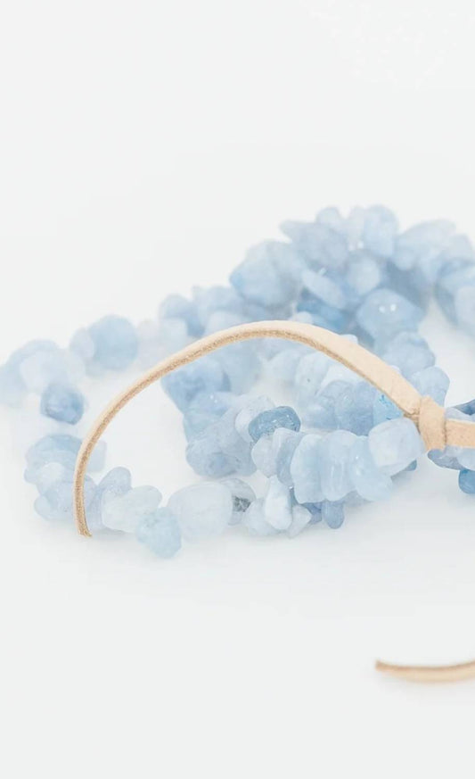 Damenarmband mit Breck-Aquamarin-Chips