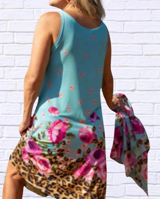 Denny Midi Shift Sleeveless Dress