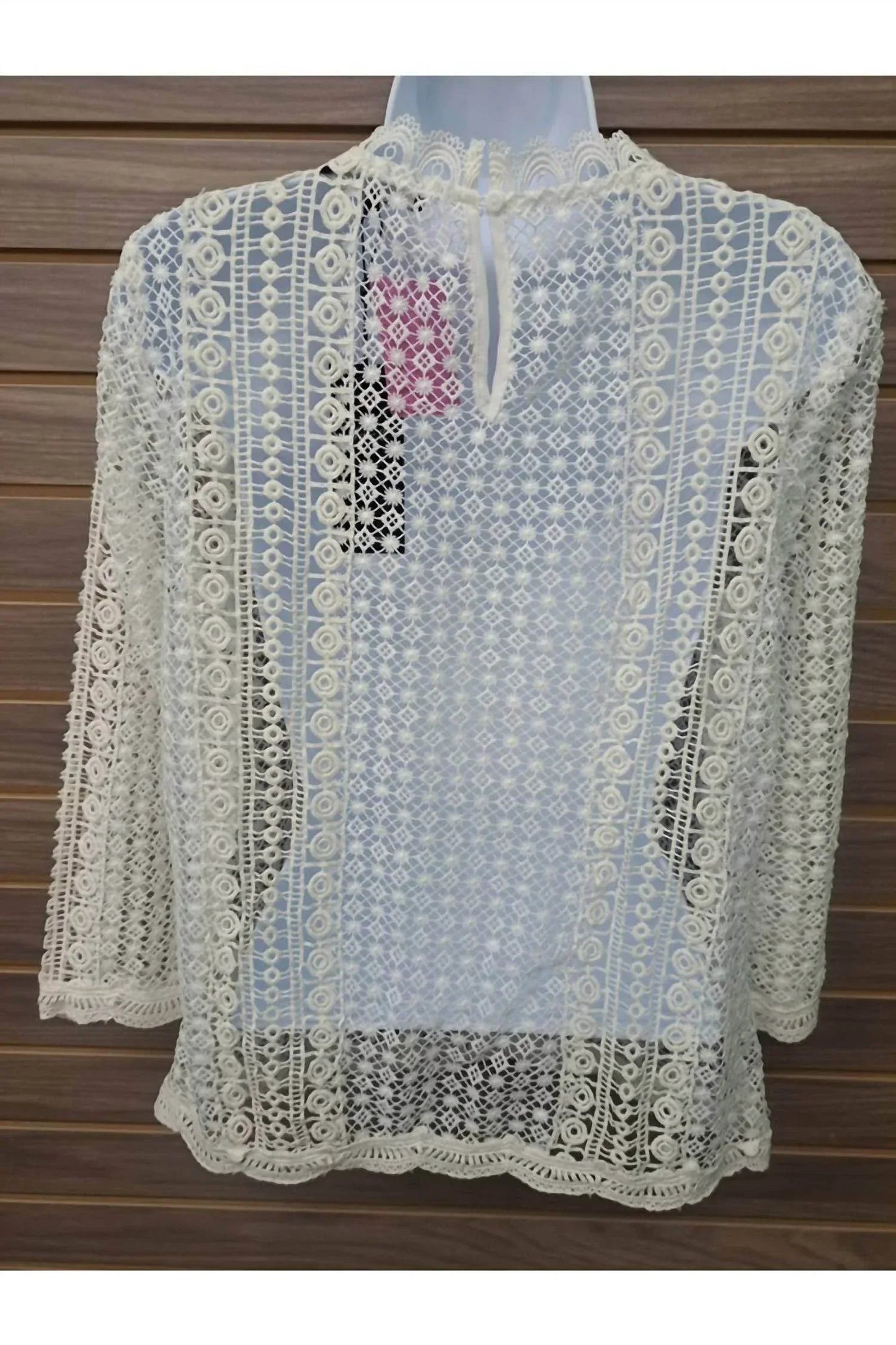 Women's All Over See Thru Lace 1 Button Back