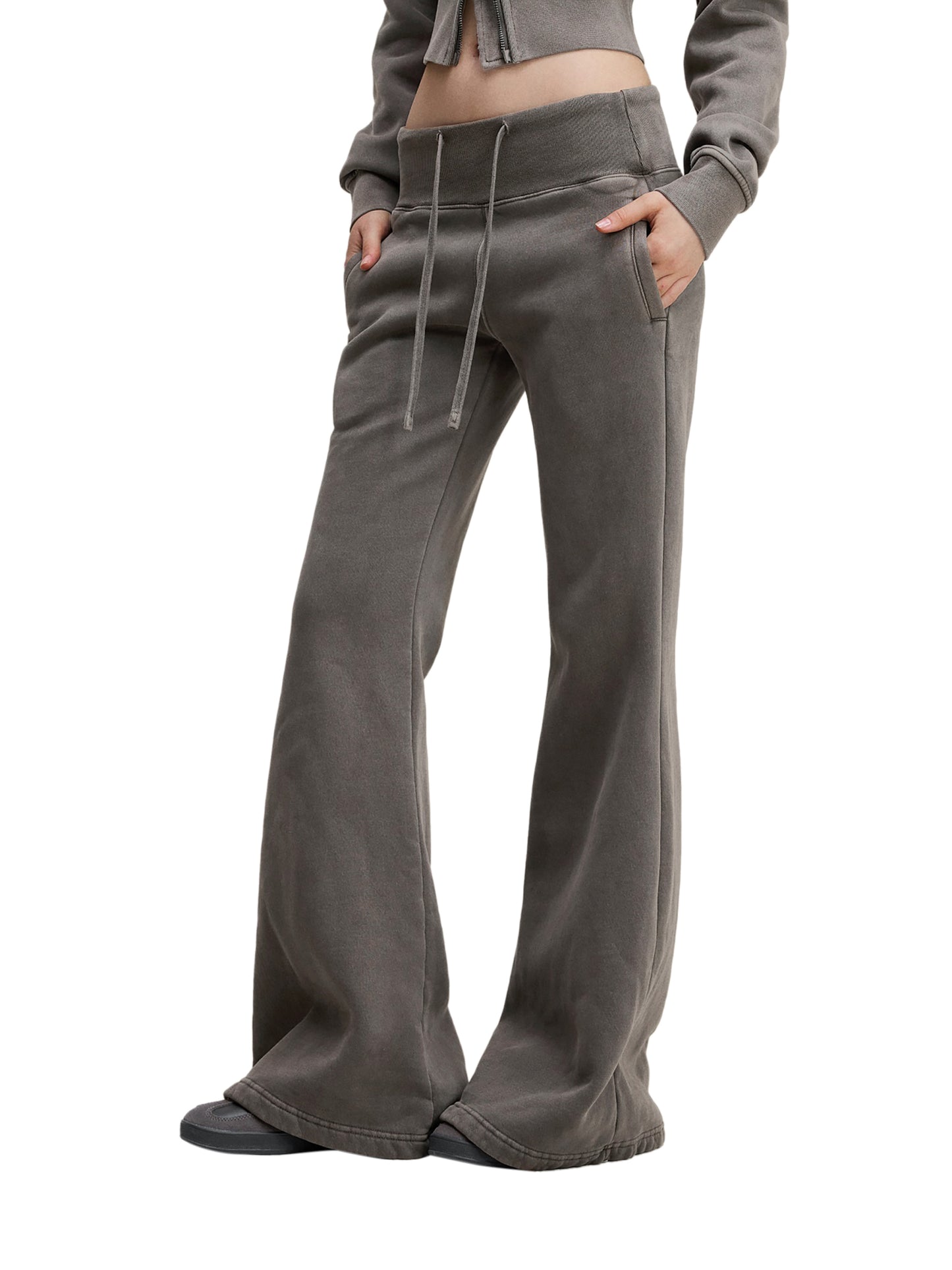 Vintage Washed Flared Fleecehose